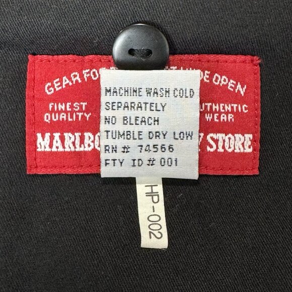 VTG 90s Marlboro Country Store Jacket Coat Men L Red Flannel/Quilt Liner Pockets - Picture 11 of 16